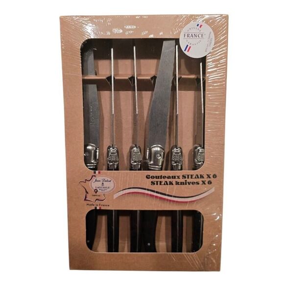 Jean Dubost Laguiole Set of 6 Steak Knives Couteaux Steak NIP Made In France